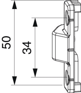 Maco  Anpressverschluss verdeckt PVC Rahmenteil 12L silber  362285