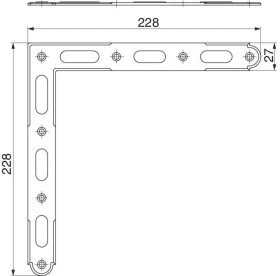 MACO Zierwinkel einzeln L=228 schwarz-S