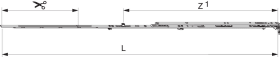 Maco  MM Winkelbandschere DK rechts AS/DTuni/PVC mit Sparlüftung 1050 mit 1 i.S. FFB 801-1.050 silber Stap  218068