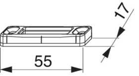 Maco  Riegelschließteil Eurofalz 18 mm 1 Schlitz fix Silber  98021