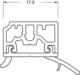 Maco  Flügeldichtung Transit Falz 12 B=17,5mm L=2.500mm bronze F3/4  N123000