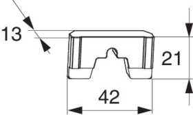 Maco  Dichtungsstück HS für Schwelle mit hoher Schiene FT= B=mm Schwarz  N21053