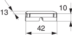 Maco  Dichtungsstück HS für Schwelle mit niederer Schiene FT= B=mm Schwarz  N21054