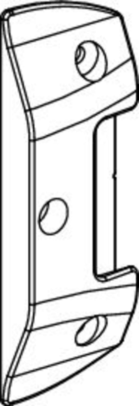 Maco  Schließteil Move PVC Gealan Smoovio Mitte H=14 B=41 silber  306410