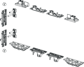 Maco  Grundkarton 2 Verriegelung oben + unten 200kg Move rechts silber  306504