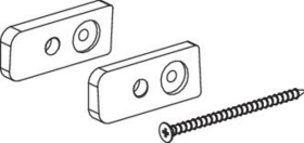 Maco  Packung Unterlagen für Anschlag Move Gealan Smoovio Grau  306569