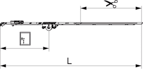Maco  MM Getriebe fix DK DM 15 660 ohne Zapfen GM 190 FFH 431-660 Tricoat-Evo  233646