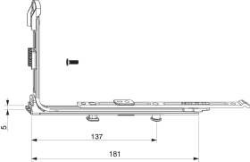 Maco  MM Eckumlenkung waagrecht kurz für variable Getriebe verlängerbar mit 1 i.S. FFB 320-1.800 FFH 250-6  232859
