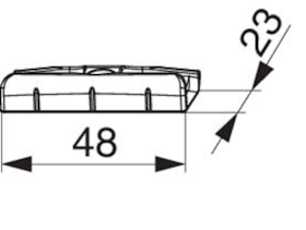 Maco  Schließteil FT24 13V Schrägverschraubung - 1 mm Anpressdruck Tricoat-Evo  372525