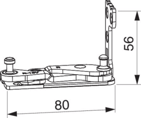 Maco  Ecklager Multi Power Holz FT30 12L 13V rechts Tricoat-Evo  233044
