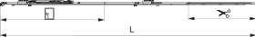 Maco  MM Stulpflügelgetriebe fix Beschlagsnut EH 1340 für 2 i.S. GM 500 FFH 1.091-1.340 Tricoat-Evo  233472