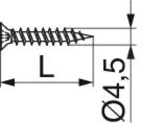 Maco  Spanplattenschraube Pozidrive 4,5x25 Rustico Schwarz  11185