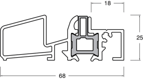 Maco  Bodenschwelle in Alu Transit mit thermischer Trennung S=68 L=5.000 silber F1  N625000