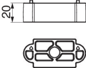 MACO Unterlage für Komfortladenhalter stapelbar 20 mm hoch schwarz