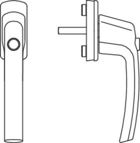 FENSTERGRIFF HARMONY 35 MM STIFT SPERRKNOPF 54063 WEISS