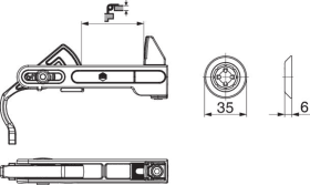Maco  Ladenhalter Classic Gr.1 für Beschlägeträger mit Abdeckscheibe schwarz-S  10865