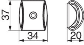 Maco  Anschlagpuffer für Rasthalter schwarz  42929