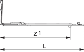 Maco  ME Mittelverschluss einteilig fix 300 FFH/FFB 601-750 mit 1 VZ silber  52453