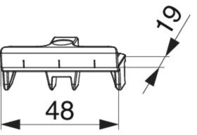 Maco  Schließteil gegenüberliegende Beschlagsnut - 1 mm Anpressdruck Silber  34606