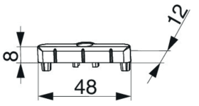 Maco  Schließteil für PVC Silber  34741