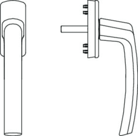 FENSTERGRIFF HARMONY 10 MM NO. 35 MM STIFT SILBER 52116