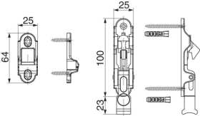 Maco  Türladenhalter mit Schrauben und Dübel weiß-S  13110