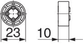 Maco  Distanzscheibe für Ladenhalter 10mm schwarz  40370