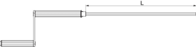 Maco  Bedienungskurbel für Ladeninnenöffner starr 240mm  23636