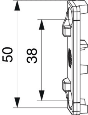 Maco  Anpressverschluss verdeckt ES AS/DTuni Euronut 7/8/4 Rahmenteil 12L 9V mit Tiefeneinstellung silber  94479