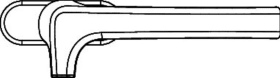 SCHWINGFLÜGELGRIFF 130 TORNADO DESIGN WEISS VIERK.7X45 RN40 195659 NEU 460517