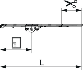 Maco  MM Getriebe fix DR DM 15 660 ohne Zapfen GM 190 FFH 431-660 silber  201731