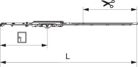 Maco  MM Getriebe fix DR DM 6,5 660 ohne Zapfen GM 190 FFH 455-660 silber  202206