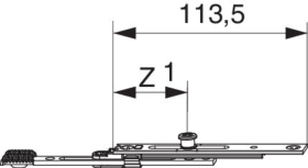 Maco  MM Endverschluss oben für Rundbogen mit 1 i.S. silber  205177