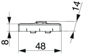 Maco  Schließteil für PVC Silber  34009