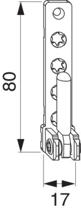 Maco  Ecklager PVC mit 7 mm Tragezapfen 12 mm lang 12L silber  52764