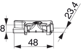 Maco  Hebeteil MM für PVC rechts Silber  354421