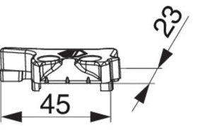 Maco  Hebeteil MM für PVC rechts Silber  356966
