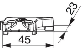 Maco  Hebeteil MM für PVC links Silber  356967