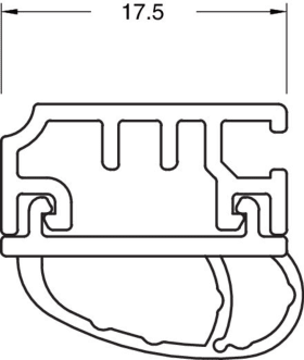 Maco  Flügeldichtung Transit ausziehbar Falz 10 B=17,5mm L=2.500mm silber F1  457133