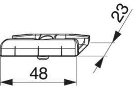 Maco  Schließteil mit Positionszapfen 12x3 mm FT24 13V Schrägverschraubung Silber  356961