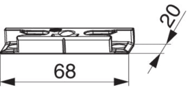 Maco  Schließteil i.S. Eurofalz 20 mm Schrägverschraubung - 0,7 mm Anpressdruck Silber  96861