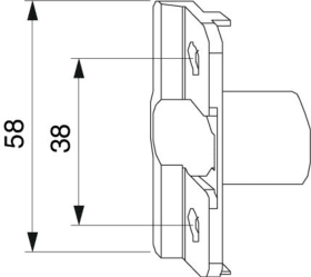 Maco  Anpressverschluss verdeckt einbohrbar AS/DTuni Euronut Rahmenteil 12L FT20 9V silber  94088