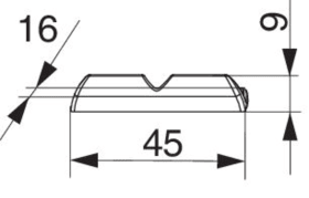 Maco  Rastplattengarnitur SKB-SE/Z für PVC B=16mm Silber  455701