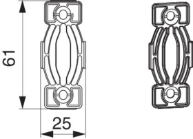 SCHNÄPPER F.LAUFSCHIENE FLACH F.FIBERTHERM 356613