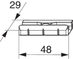 Maco  Schließteil FT30 13V Schrägverschraubung Silber  360443