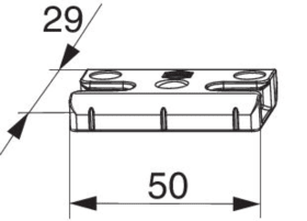 Maco  Schließteil i.S. FT30 13V Schrägverschraubung Silber  360444