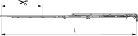 Maco Schere montiert MultiMatic ohne Sparlüftung 800 FFB 601-800mm, silber (209799) 211696