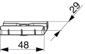 Maco  Schließteil mit Positionszapfen 12x3 mm FT30 13V Schrägverschraubung li/re Silber  357297