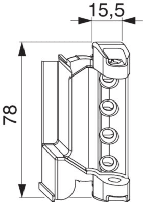 Maco  Scherenlager DT130 links 4L/18Ü-9V silber  202542
