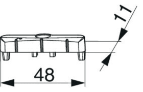 Maco  Schließteil für PVC Silber  34623